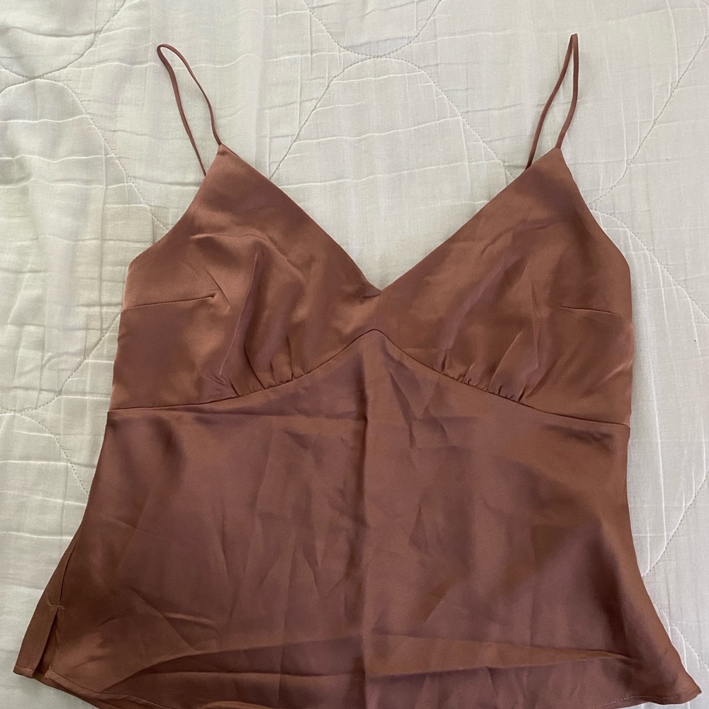Dusty pink Abercrombie silky 90s shirt